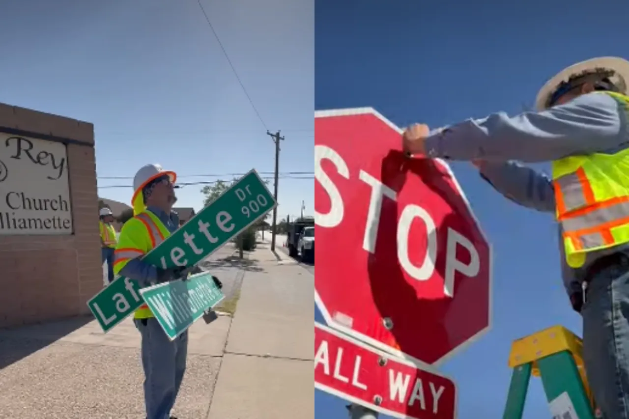 Dan mantenimiento a casi 200 mil señales de tránsito en El Paso