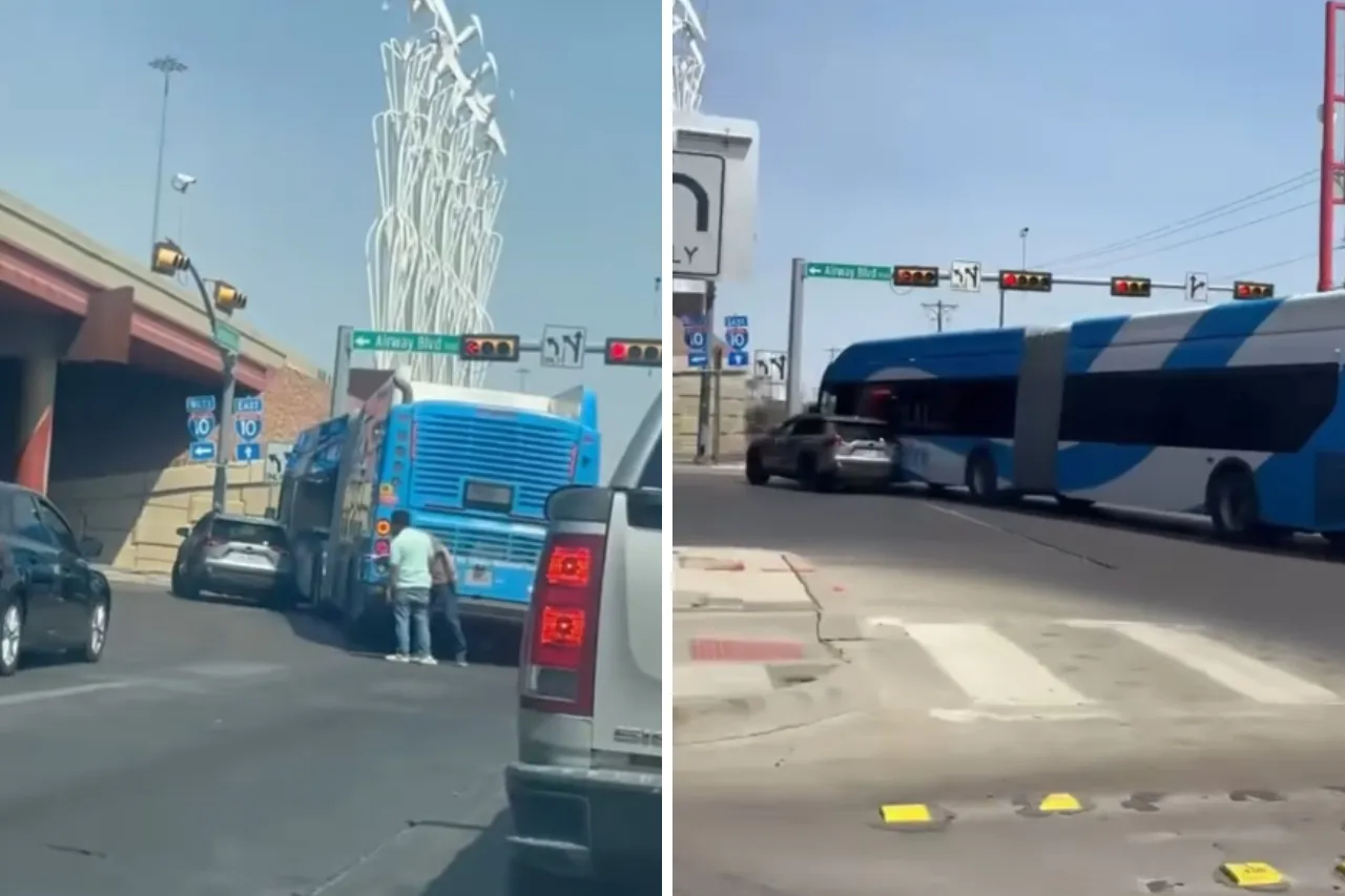 Video: Unidad del Sun Metro protagoniza choque en El Paso