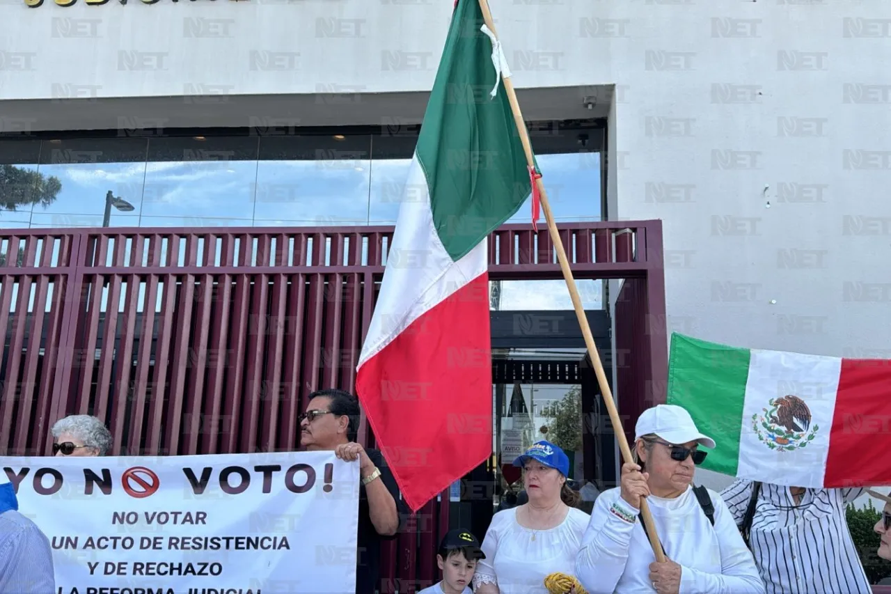 Protestan contra elección del Poder Judicial en Juárez