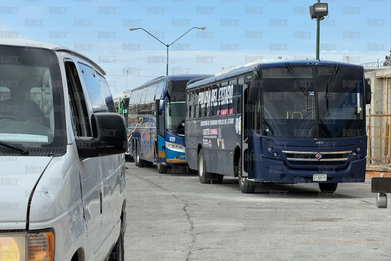 Trasladan a policías estatales a la Feria del Policía en Santa Rita
