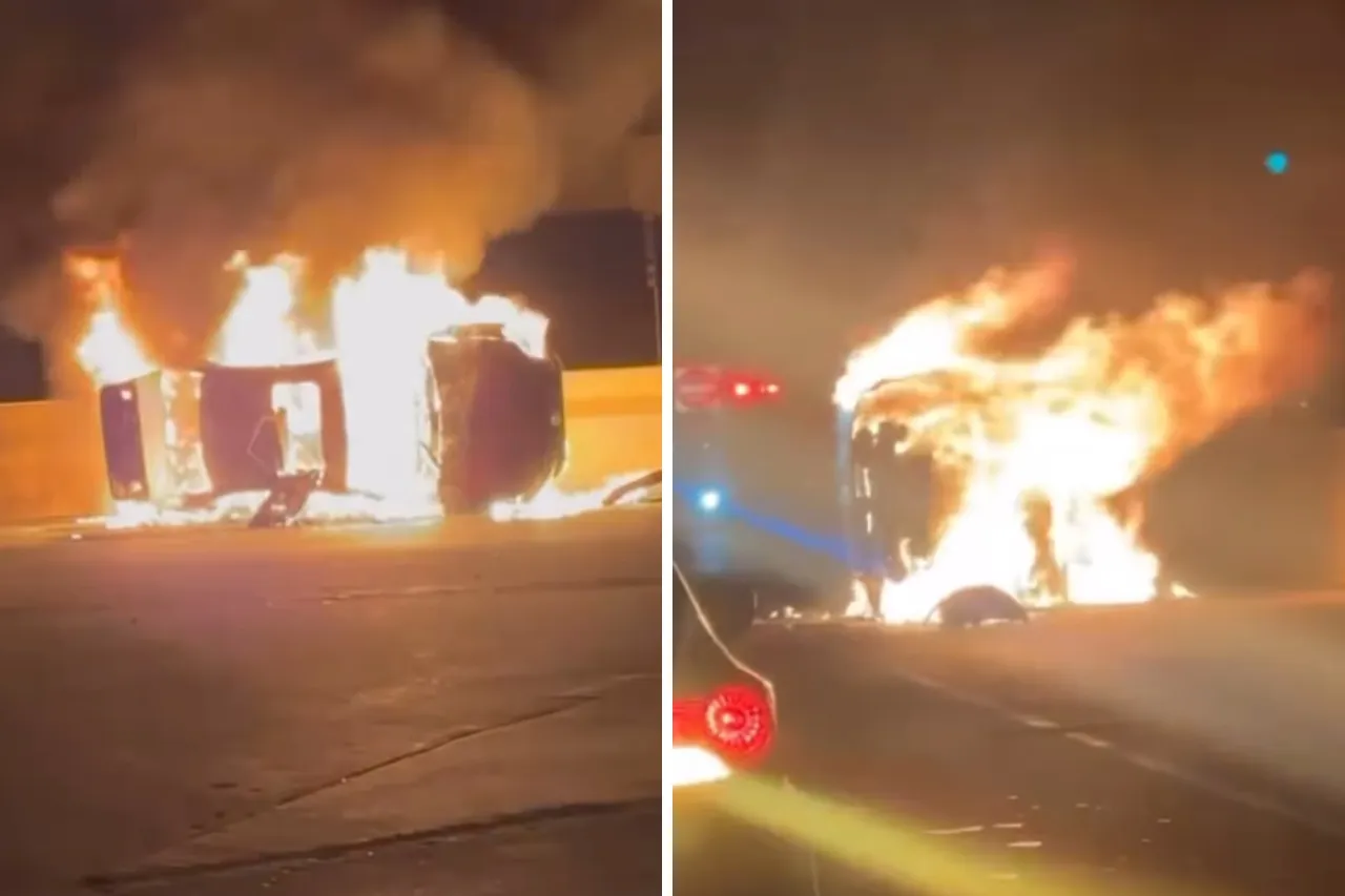 Muere conductor calcinado tras volcar su automóvil en El Paso