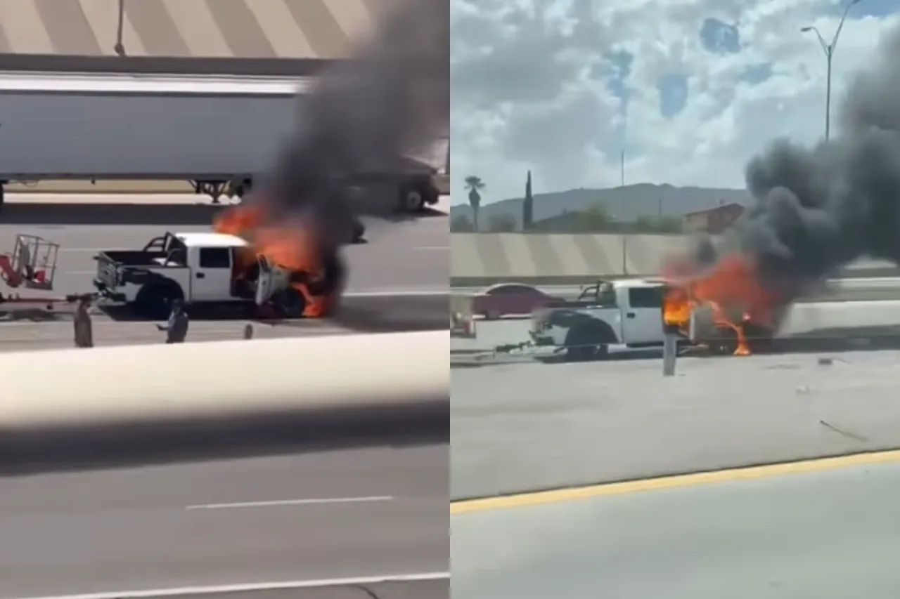 Video: Se incendia camioneta en El Paso