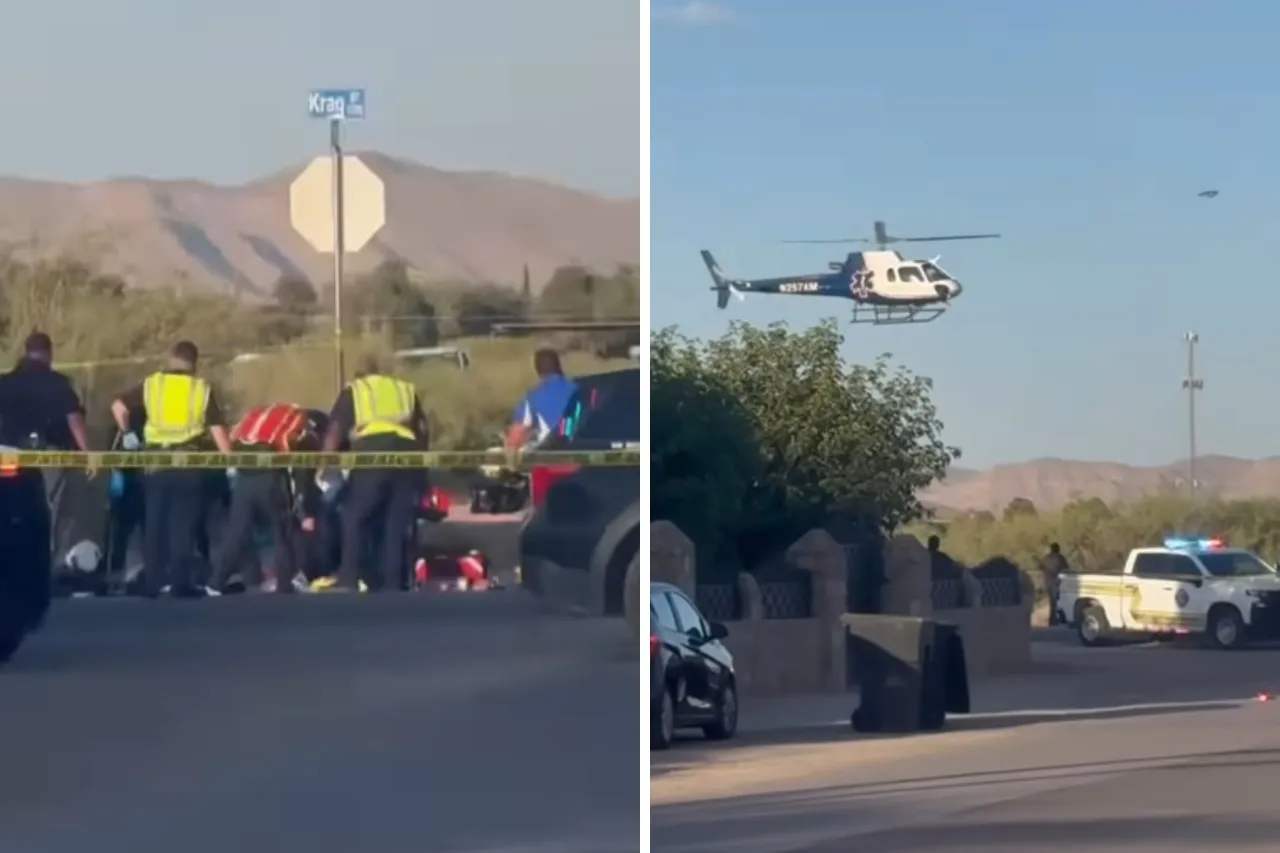 Trasladan en helicóptero a conductor de todoterreno accidentado en El Paso