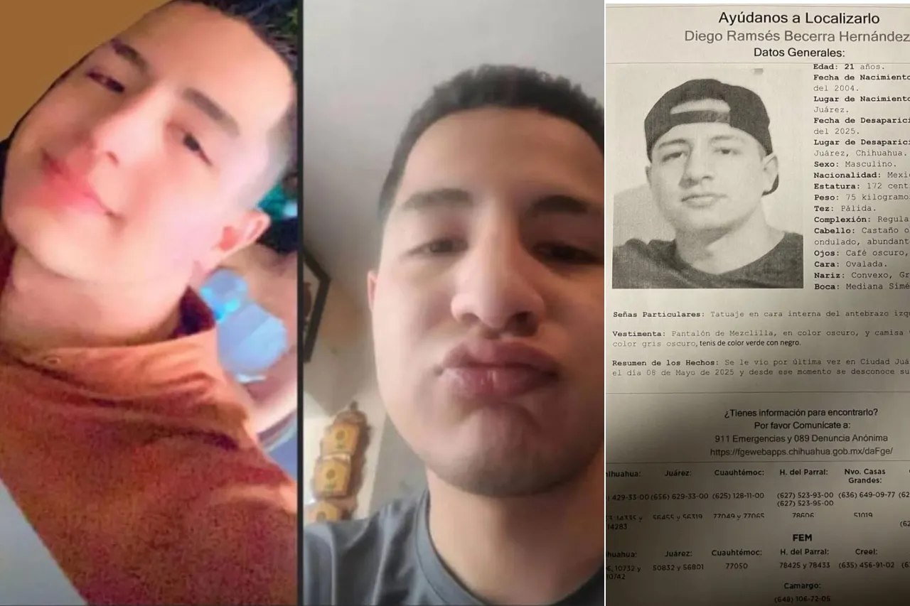 Buscan a Diego Ramsés Becerra; desapareció el 8 de mayo en Juárez