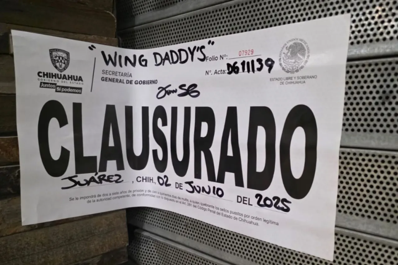 Clausura Gobernación al Wing Daddy’s y otros 6 establecimientos