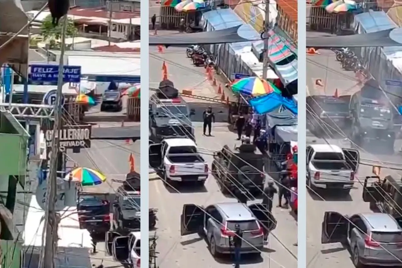 Video: Policías de Chiapas cruzan a Guatemala y desatan balacera