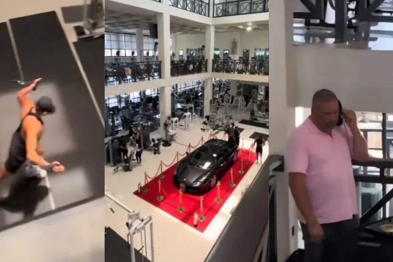 Video: Gym exclusivo de Monterrey tiene DJ y auto de lujo