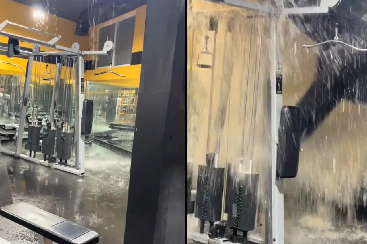 'Smart Fit del Bienestar'; se cae techo en gimnasio por fuertes lluvias