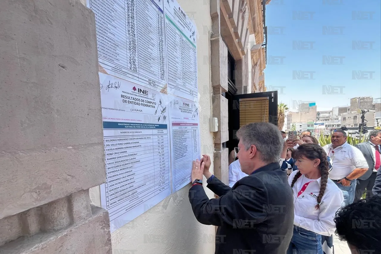 Publica INE resultados de cómputos de elección judicial