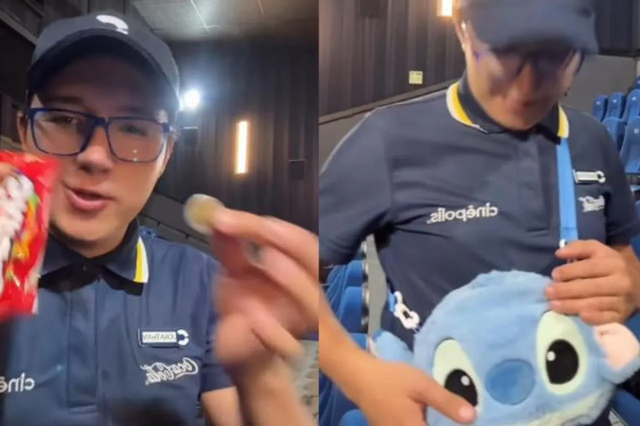 Video: Trabajador de Cinépolis muestra todo lo que encuentra al limpiar la sala