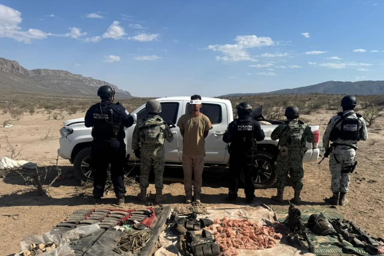 Cae hombre con arsenal y vehículo blindado cerca de la frontera norte