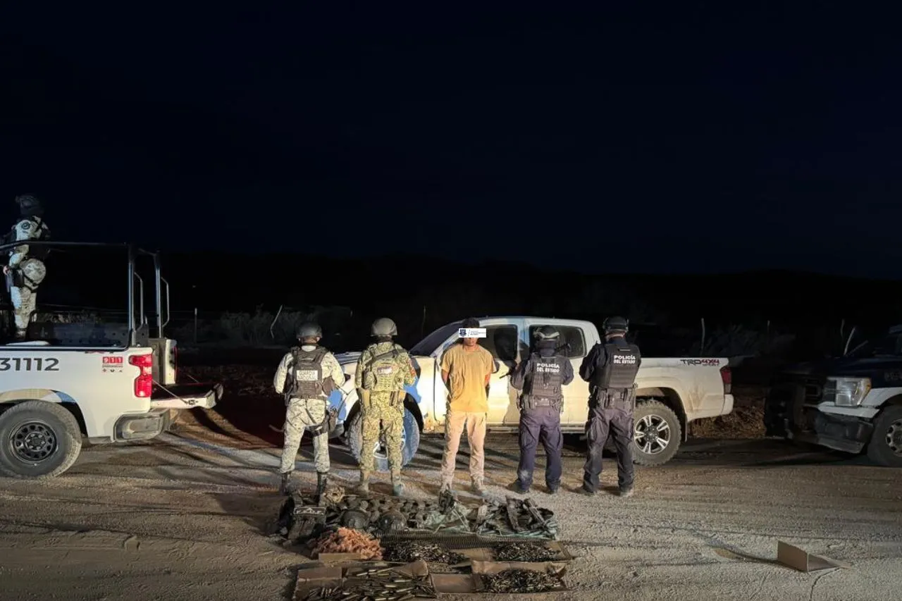 Cae hombre con arsenal y vehículo blindado cerca de la frontera norte