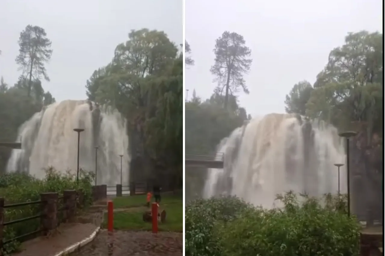 Intensas lluvias en Guachochi dejan increíbles postales en cascada El Salto