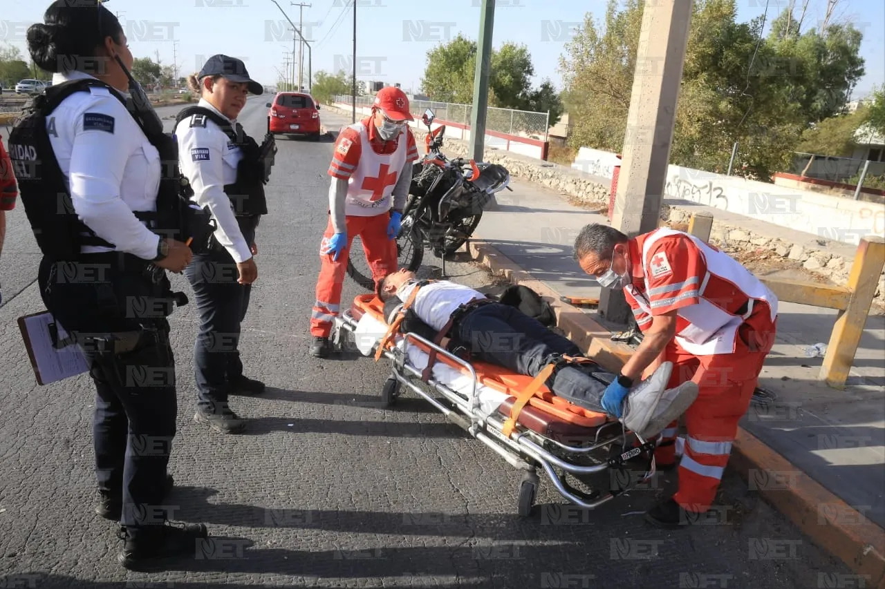 Choca ‘biker’ ebrio contra muro de protección