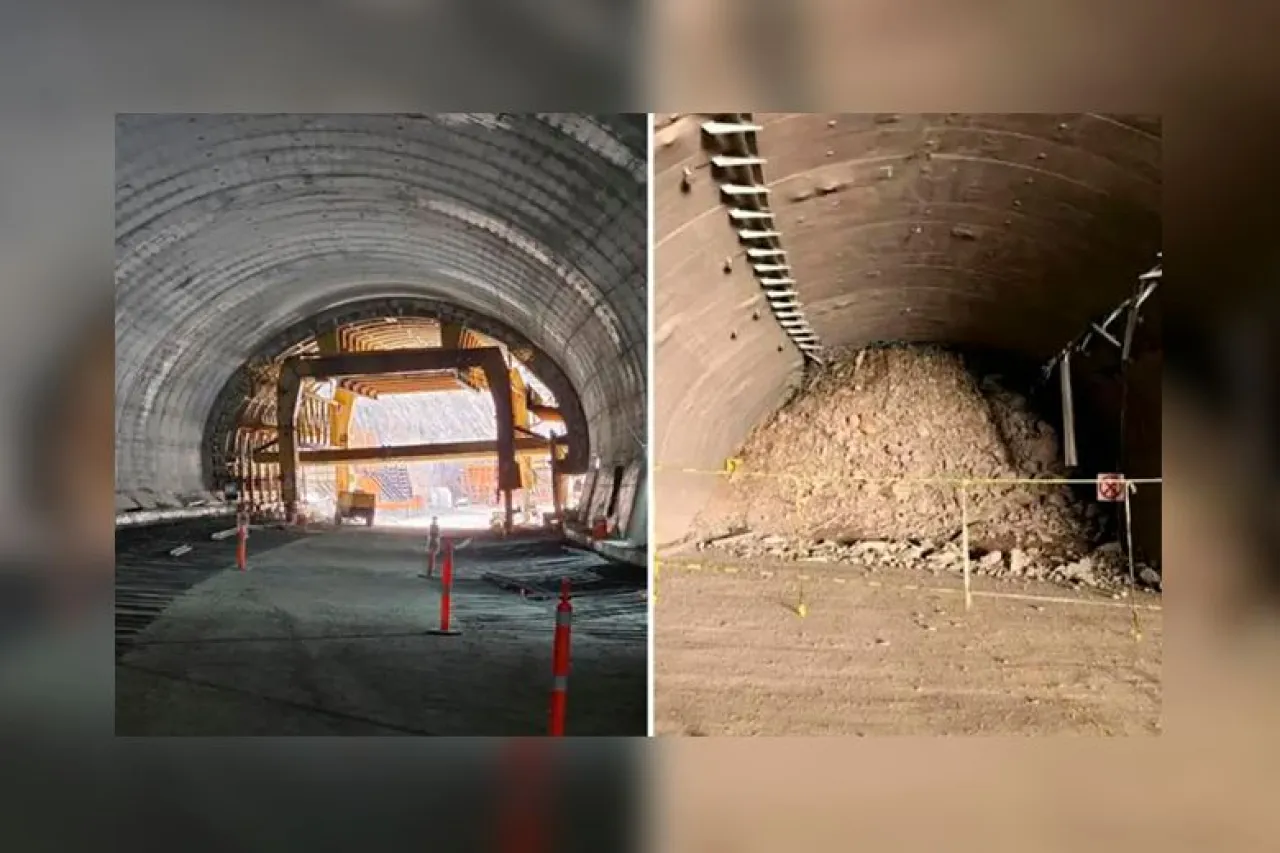 Colapsa túnel recién inaugurado en Oaxaca tras paso del huracán Erick