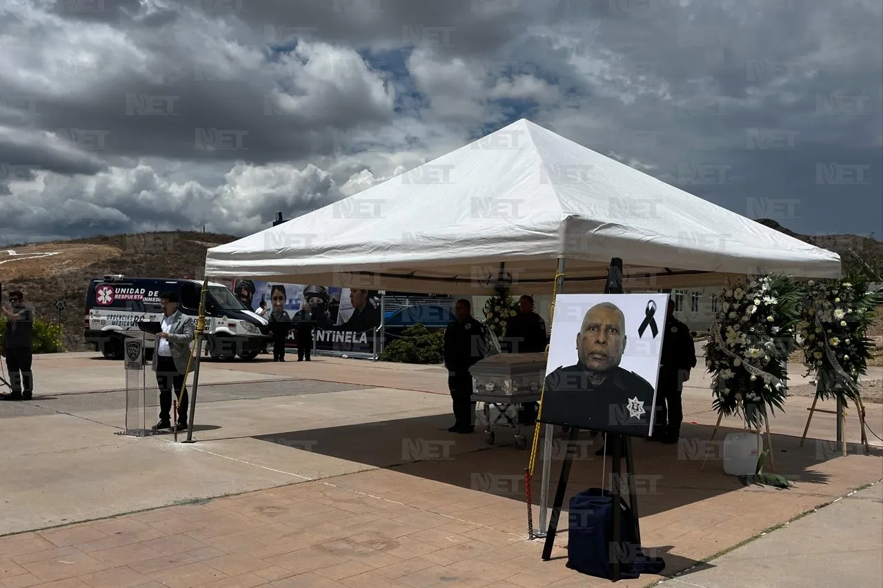Rinden homenaje póstumo a policía estatal con 25 años de servicio