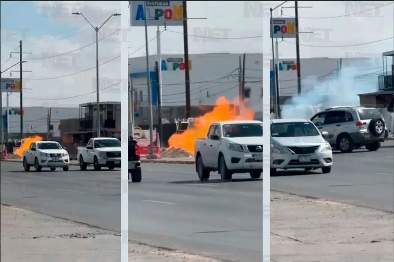 Llamarada por fuga de gas alarma a vecinos de Colinas de Juárez