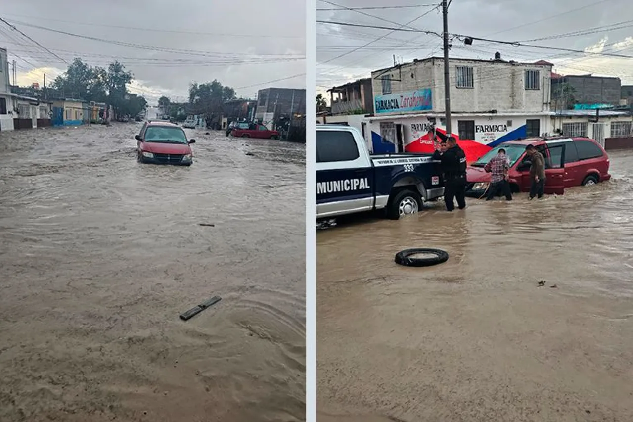 Auxilian agentes a personas tras lluvias en zona Norponiente