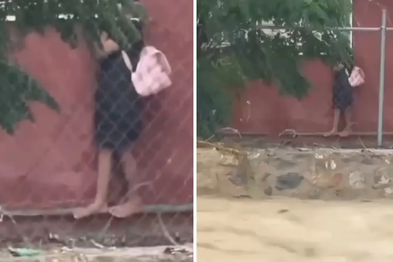 Video: Niña queda atrapada en centro comunitario frente a arroyo