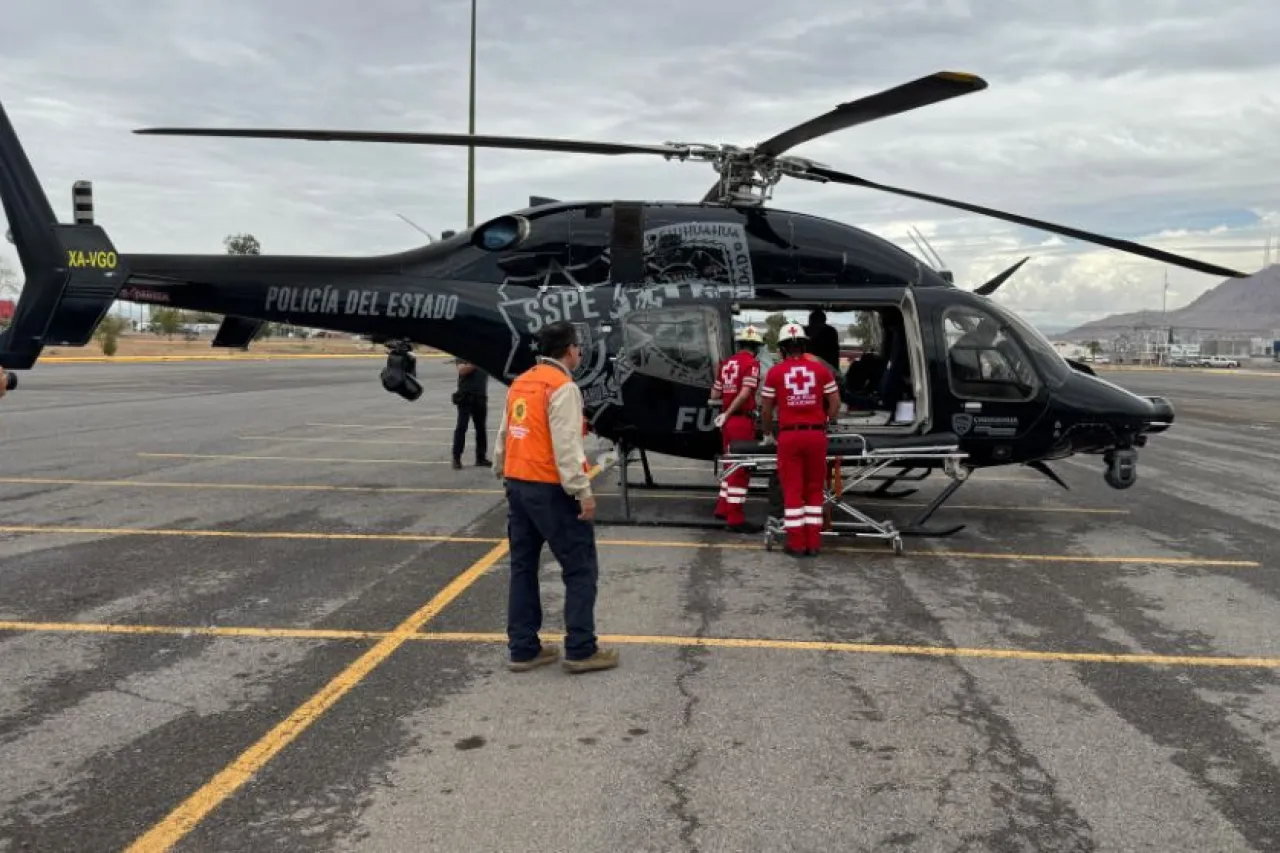 Trasladan en helicóptero a bebé grave desde Juárez a Chihuahua