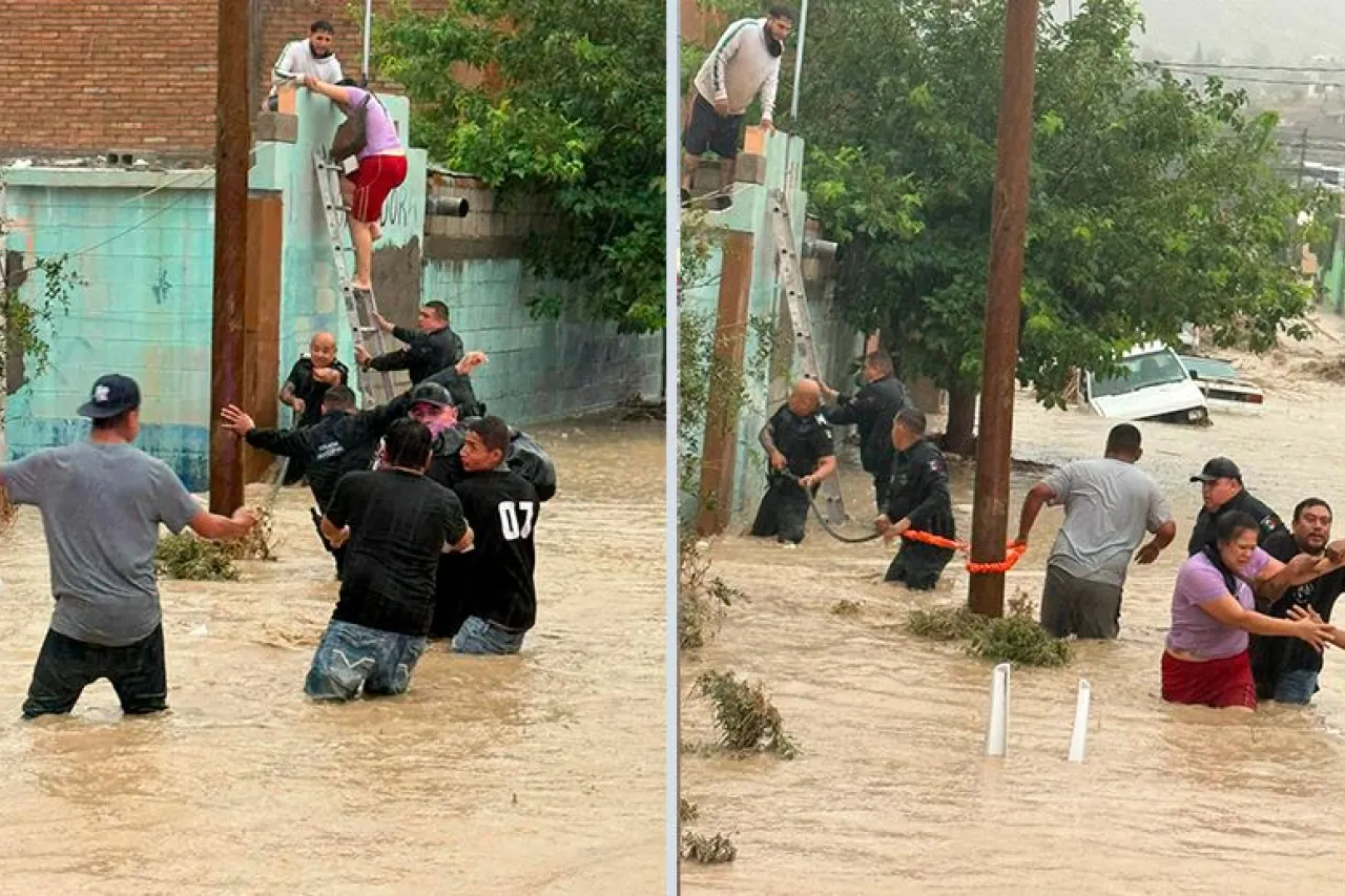 Auxilian agentes a personas tras lluvias en zona Norponiente