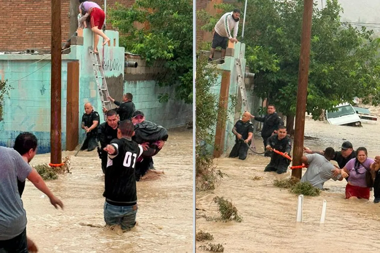 Auxilian agentes a personas tras lluvias en zona Norponiente