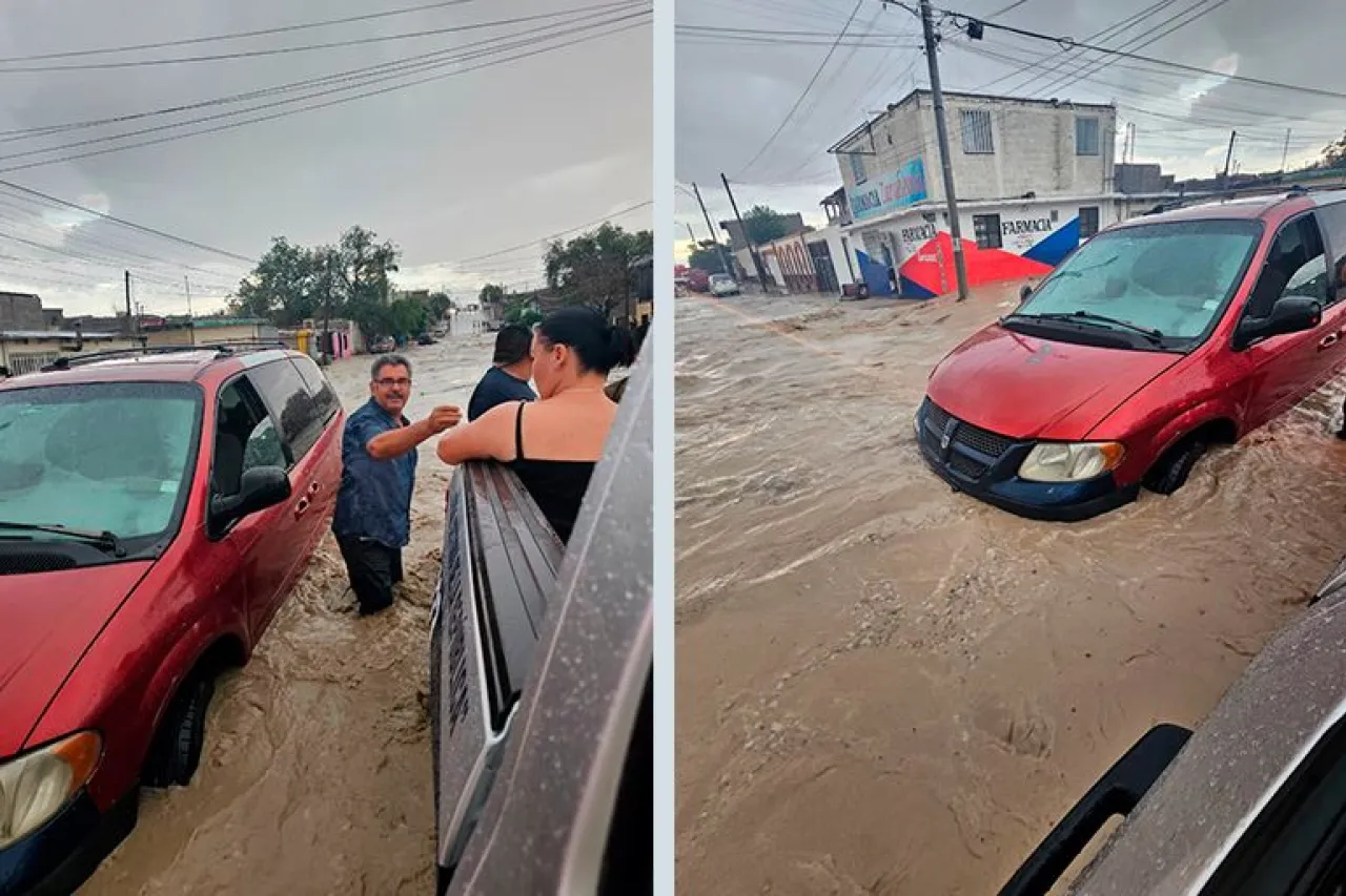 Auxilian agentes a personas tras lluvias en zona Norponiente