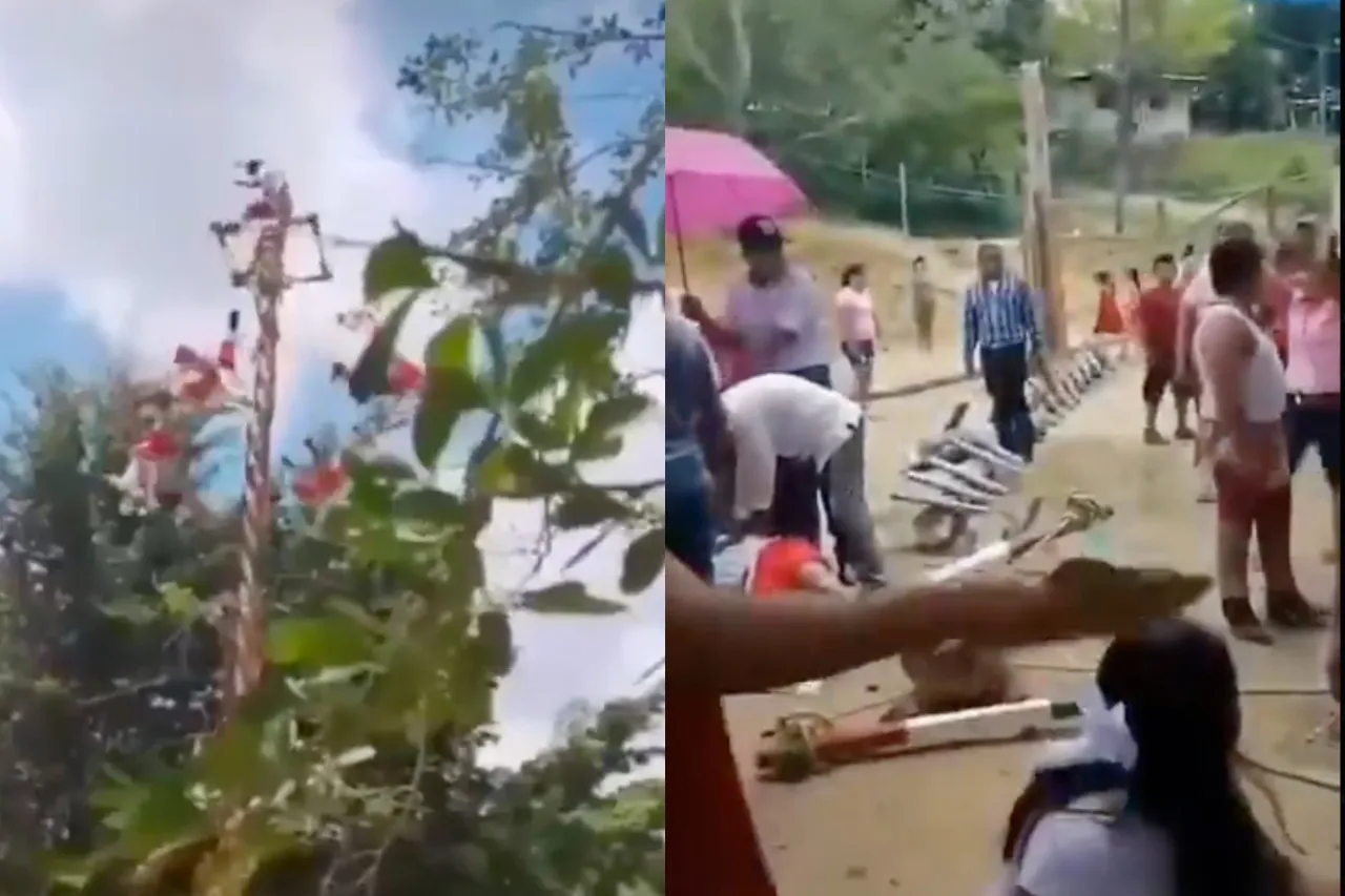 Caen 5 voladores de Papantla de al menos 10 metros durante show en Veracruz