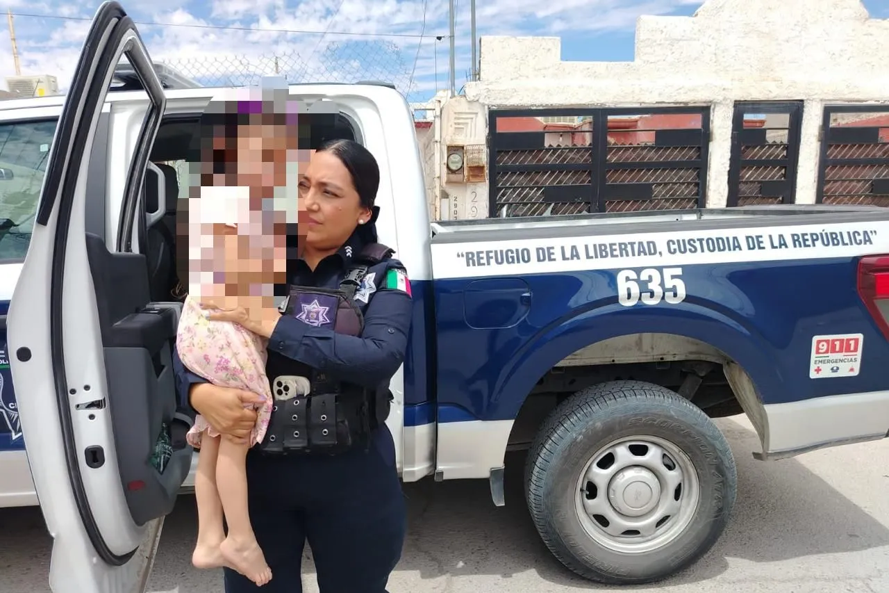Localiza y entrega SSPM a menor 4 años que se salió se su casa