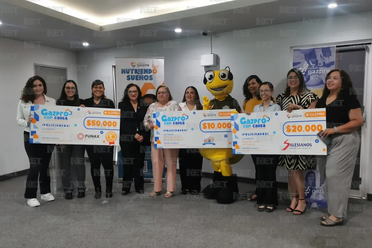 Beneficia 'Gazpro con Causa' a tres organizaciones de la ciudad