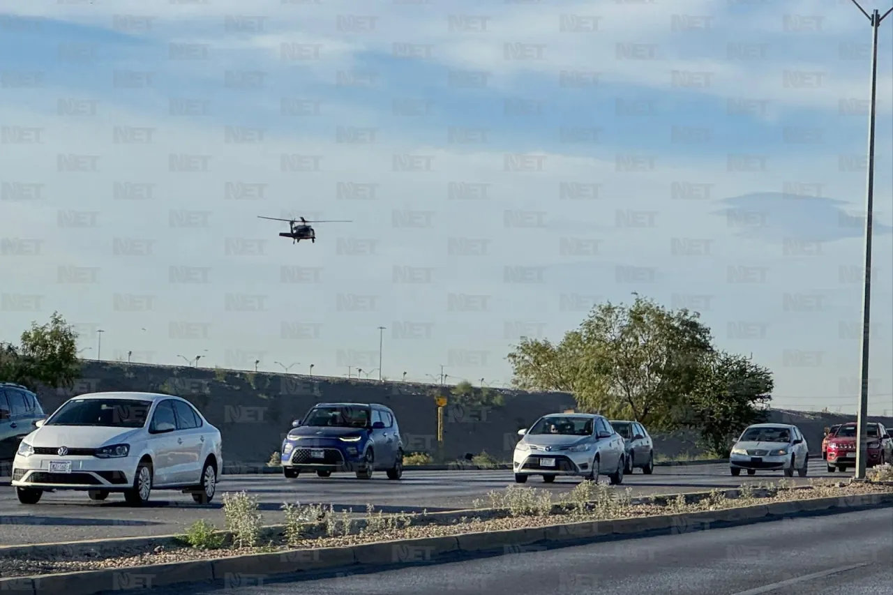Vigila helicóptero de la Patrulla Fronteriza el bordo entre Juárez y El Paso