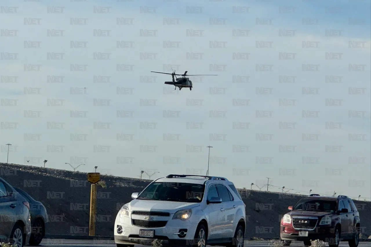 Vigila helicóptero de la Patrulla Fronteriza el bordo entre Juárez y El Paso