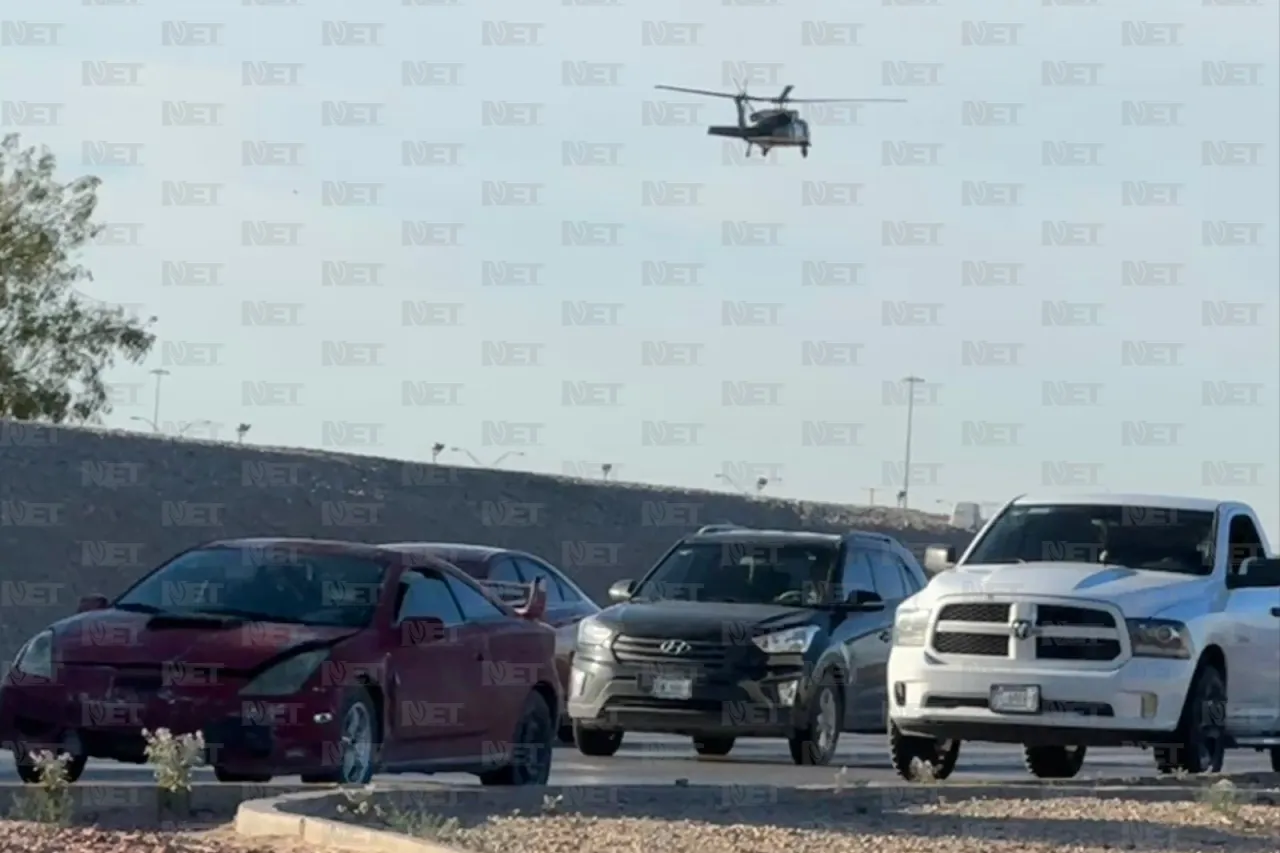 Vigila helicóptero de la Patrulla Fronteriza el bordo entre Juárez y El Paso