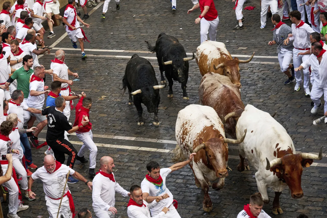 Pamplona celebra el primer encierro de las fiestas de San Fermín