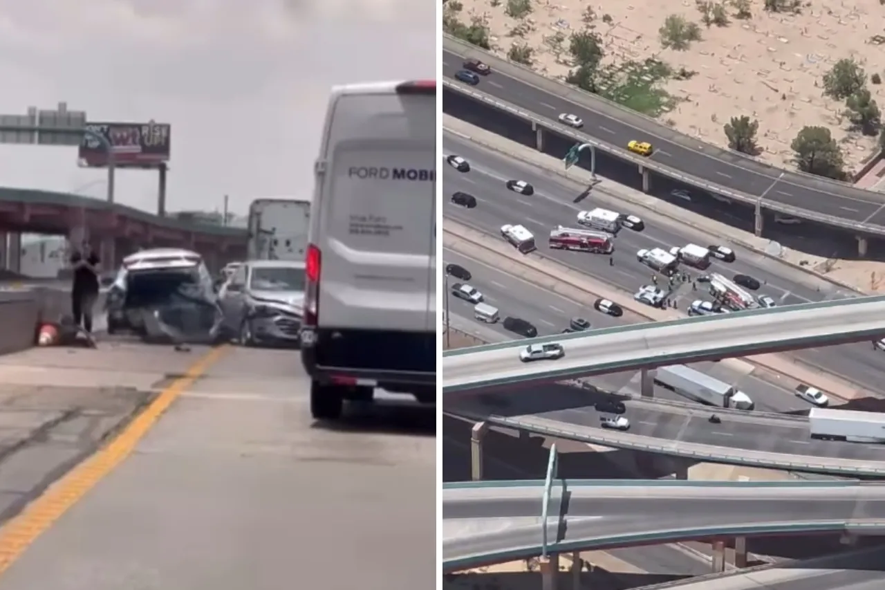 El Paso: Cuatro policías y un civil resultan heridos en carambola en la I-10