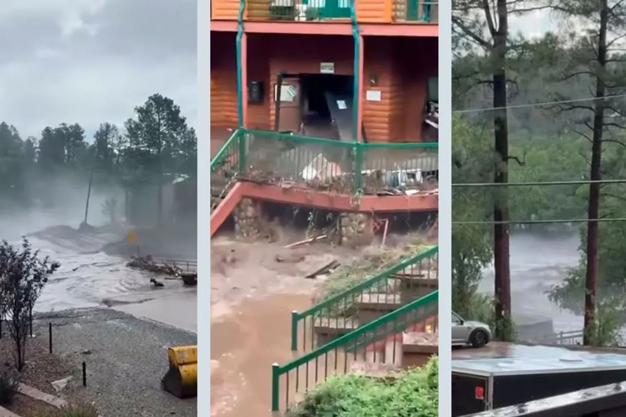 Tormentas provocan severas inundaciones en Ruidoso, NM