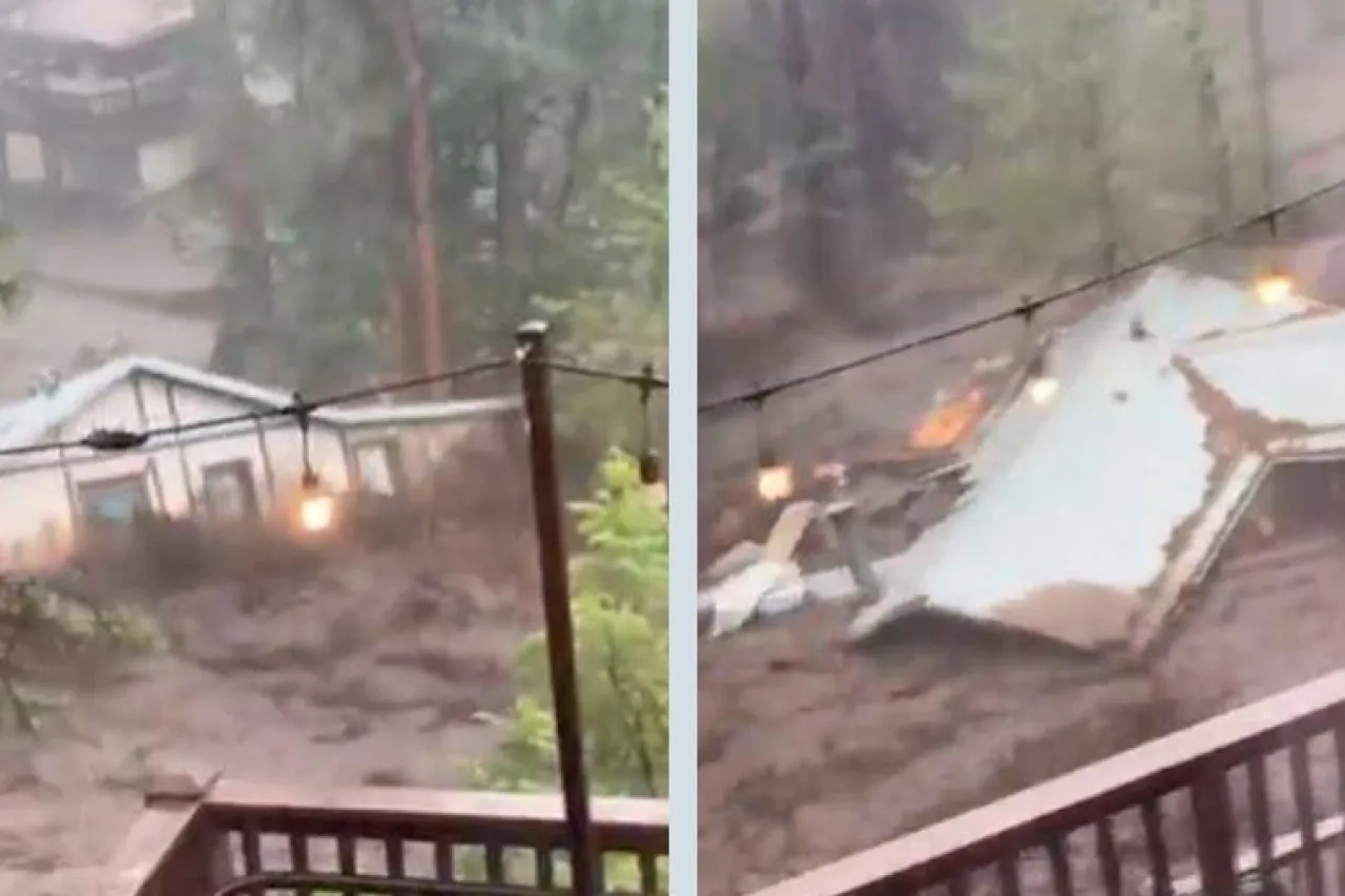 Video: Casa es arrastrada por las inundaciones de Ruidoso