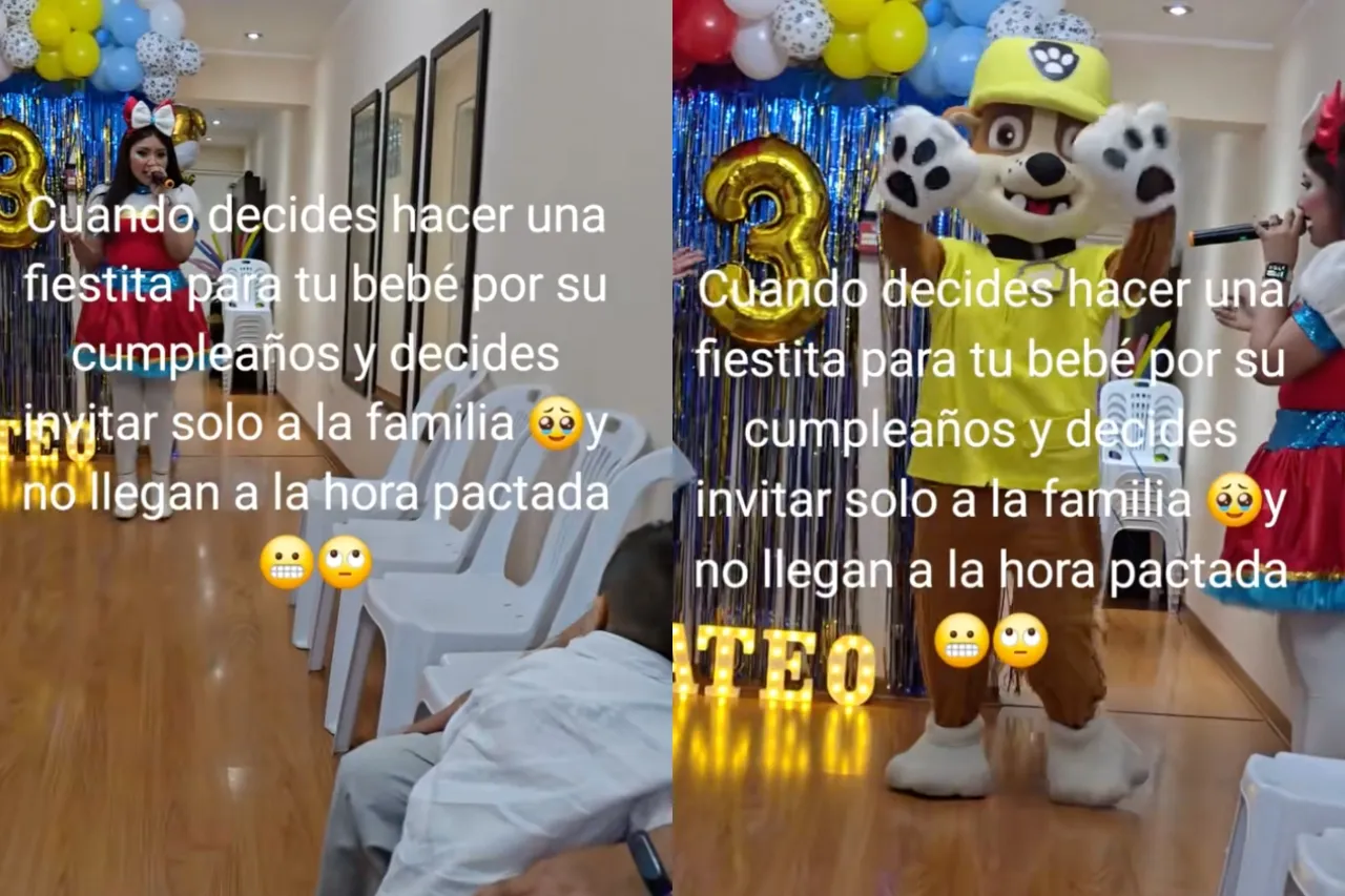 Organiza fiesta de cumpleaños a su hijo, invita solo a la familia y no llegan