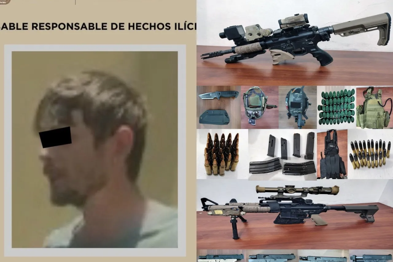 Cae estadunidense con arsenal y credencial de la CIA en el Edomex