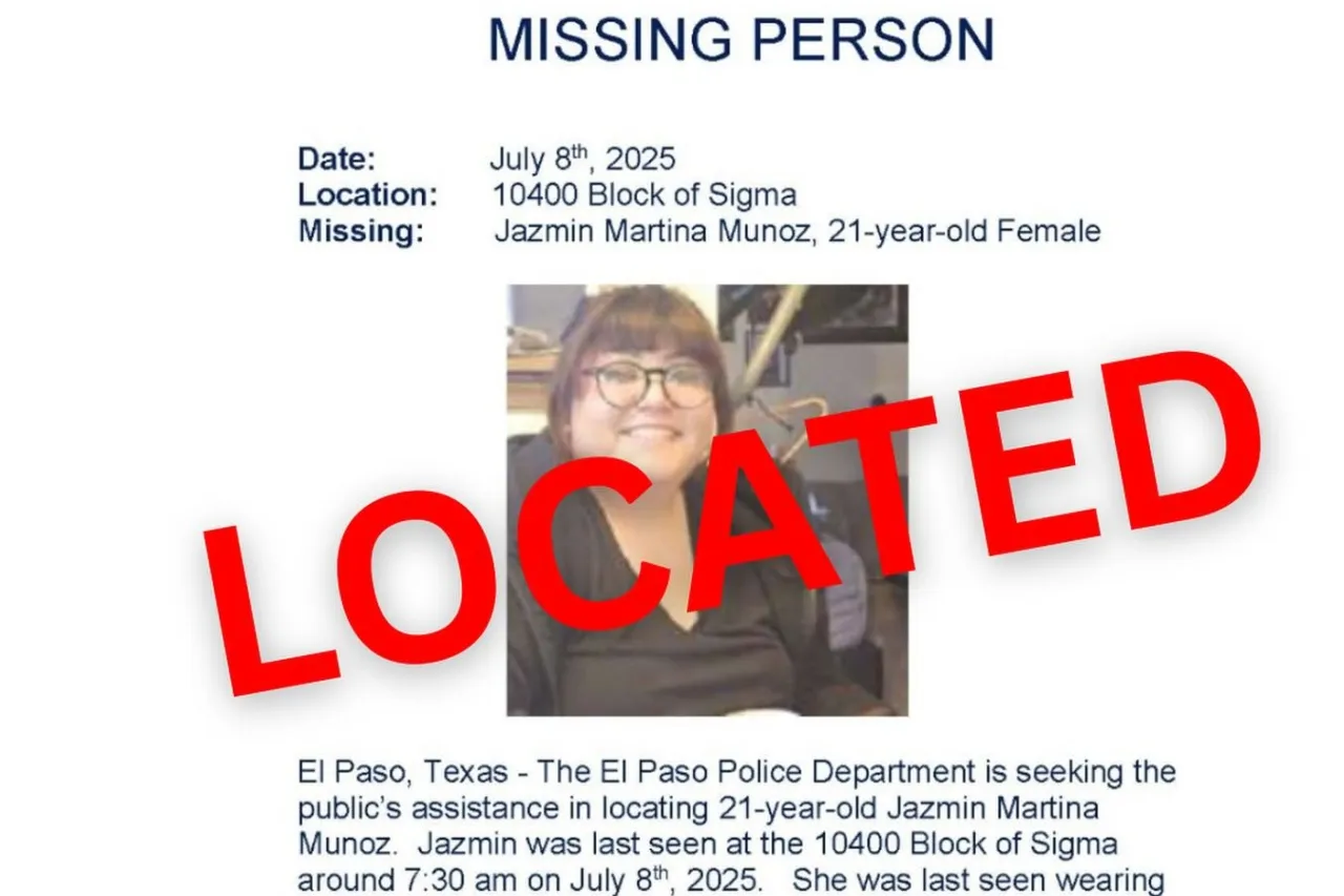 El Paso: Localizan a Jazmín Martina Muñoz