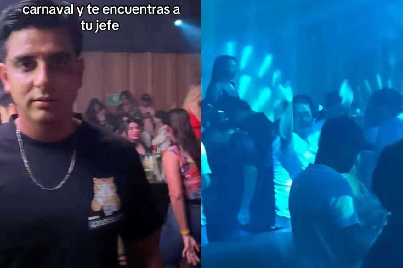Joven sale de antro en el carnaval y encuentra a su papá bien ambientado
