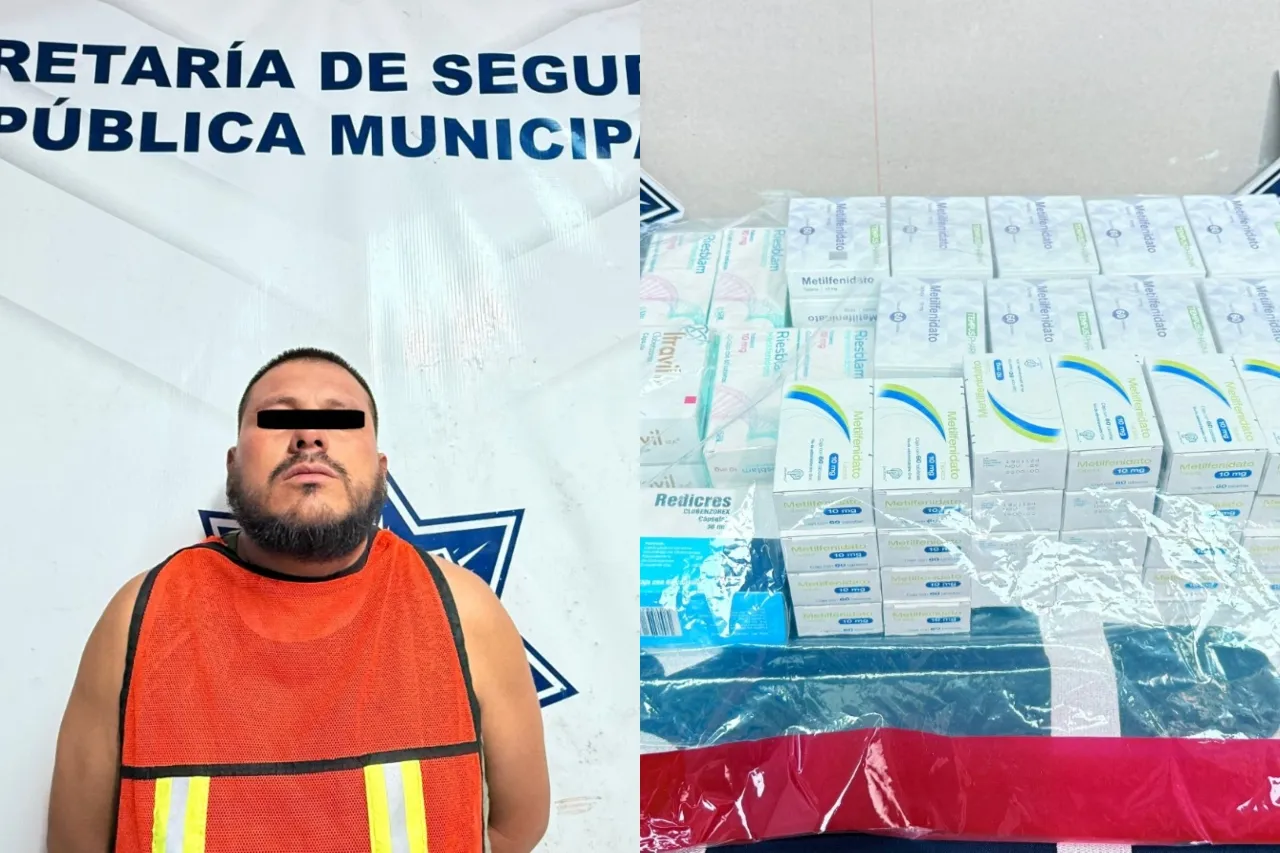 Cae con 60 cajas de medicamento vs la esquizofrenia y para bajar de peso