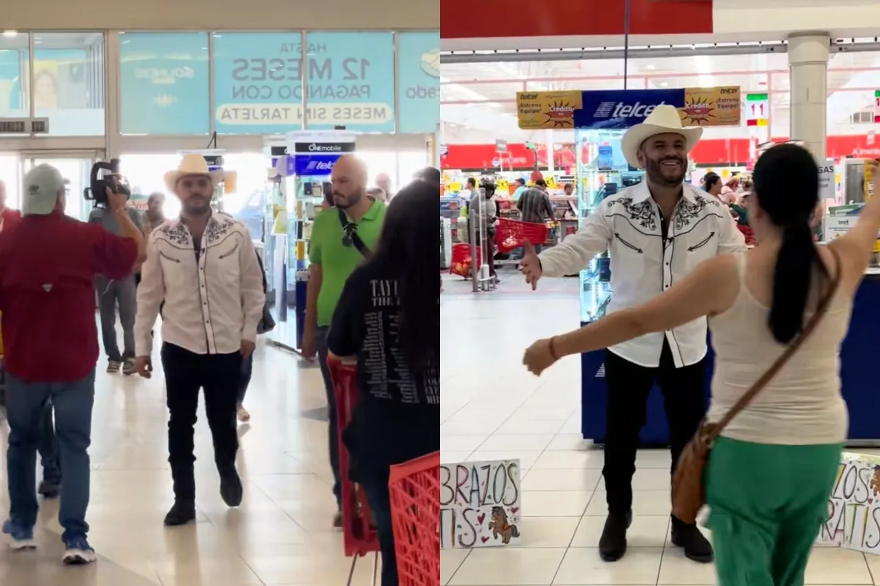 El Komander llega a Juárez y aparece regalando abrazos en Las Torres