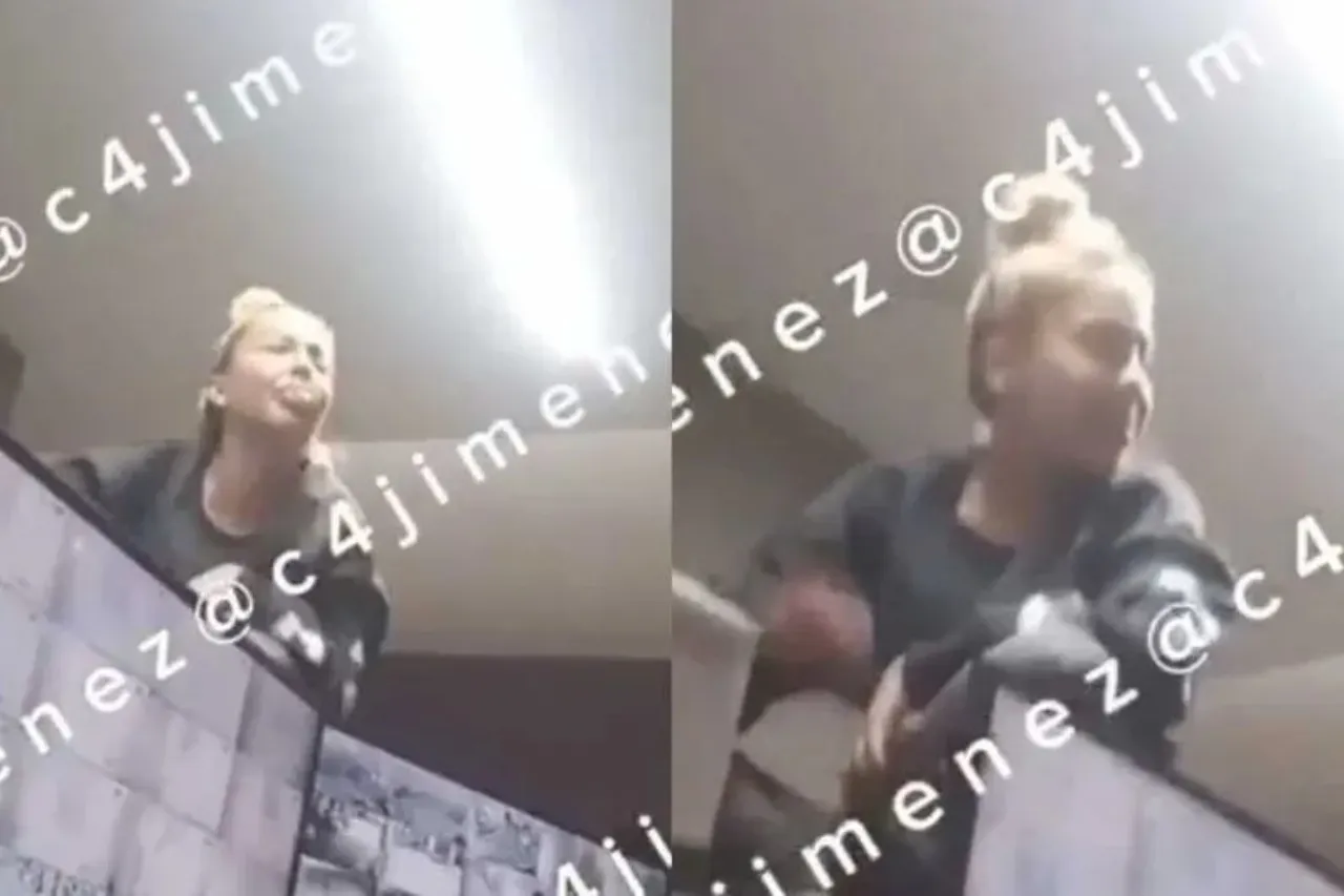 'Lady Peruana': Mujer escupe e insulta a guardias de edificio
