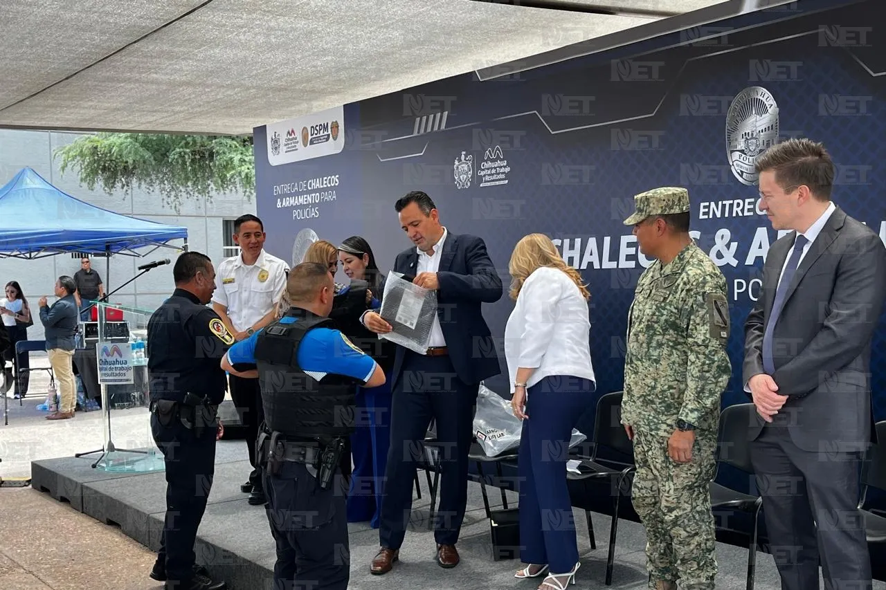 Invierten 5.8 mdp en equipamiento para policías municipales de Chihuahua
