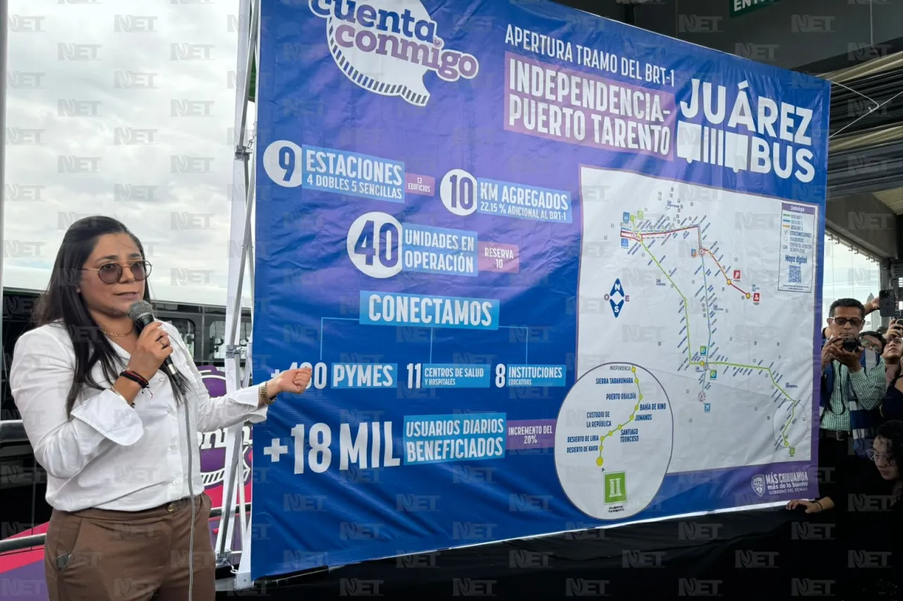 Inaugura gobernadora 9 nuevas estaciones en la ampliación del Juárez Bus
