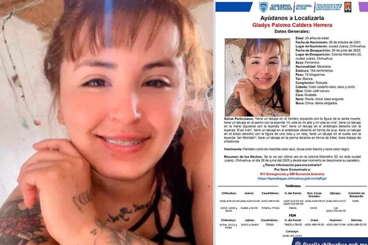 Activan Protocolo Alba para localizar a Gladys Paloma desaparecida en Juárez