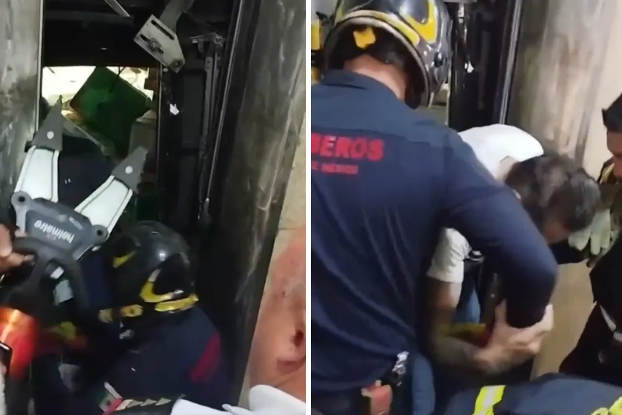 Elevador cae de quinto piso en la CDMX; hay 6 lesionados