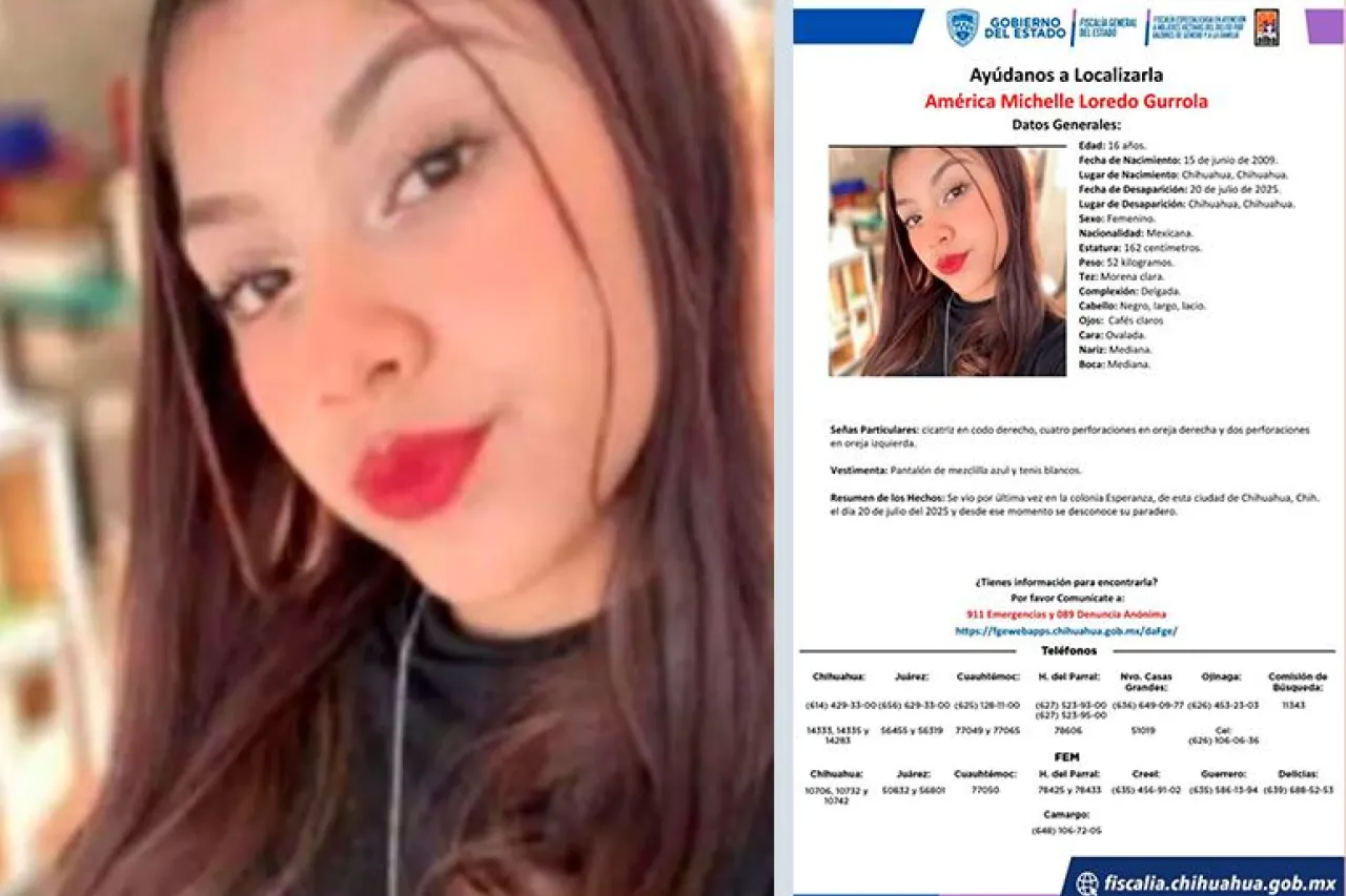 Piden ayuda para localizar a América Michelle Loredo