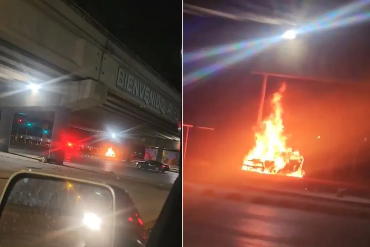 Fuego consume vehículo en la Juárez-Porvenir